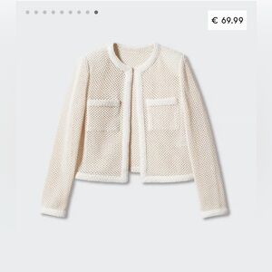 Mango Openwork knitted jacket, Size Small